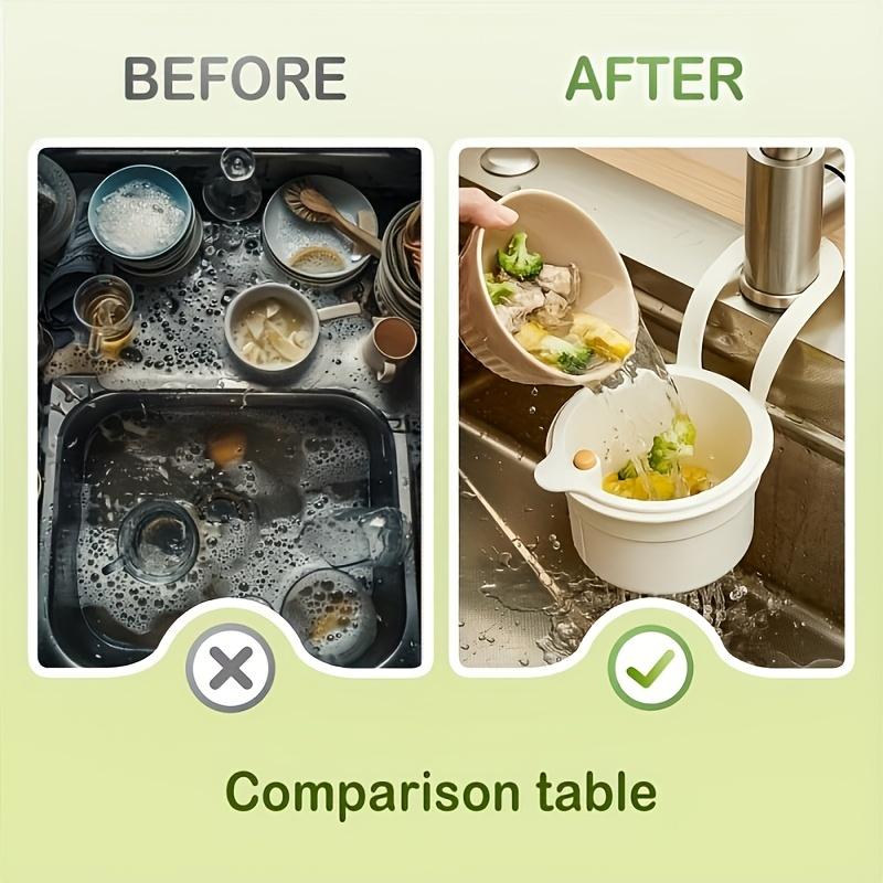 Automatic Dumping Self-Cleaning Kitchen Sink Filter - Heavy-Duty Plastic, Faucet-Mounted, Easy Install, Commercial Kitchens