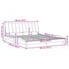 Bed Frame without Mattress  Hanko  Blue 180 x 200 cm Fabric