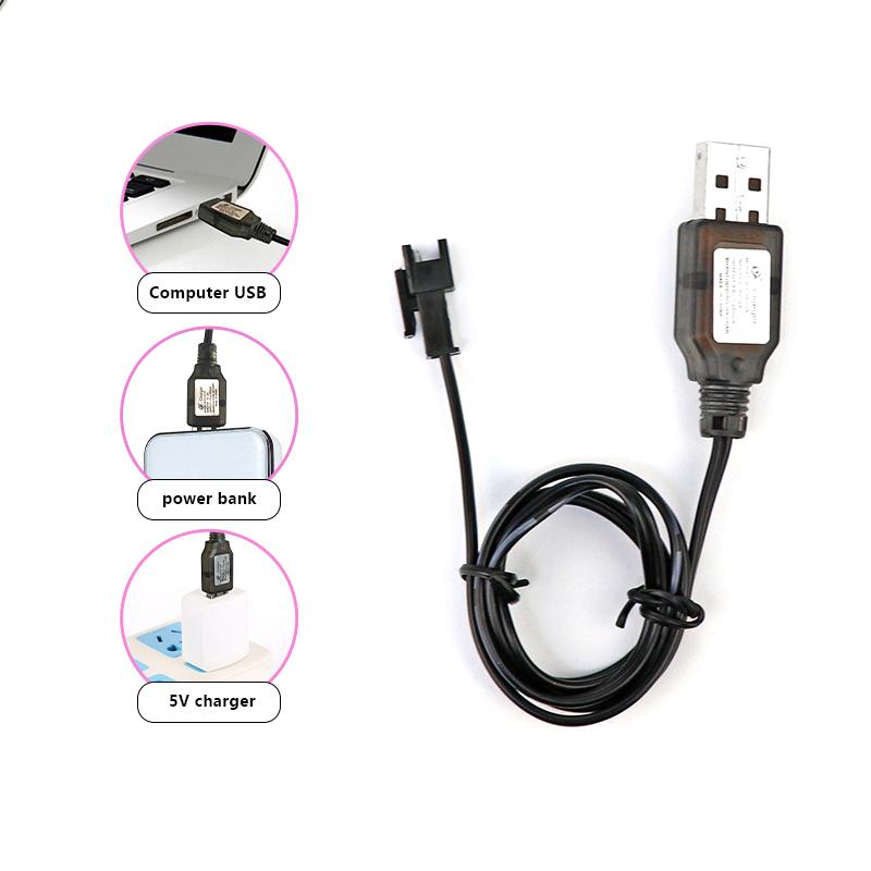 7.4V (3.7V X2) Charger SM-2P/3P SM-4P Reverse XH-3P/4P Li-ion Battery Electric RC Toys Car Boat USB Charge