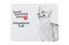Singapura - Mouse Pad with Print, Personalized Cat Pad, Unique Gadget for an Office Worker from the Art-Dog Brand