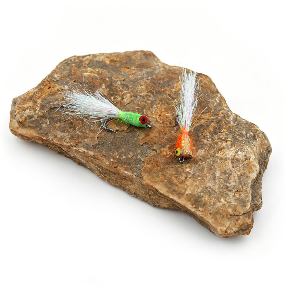 4PCS Dumbbell Eyes Clouser Minnow Fly Lures Weighted Sinking Streamer Flies with Glitter Flash Tail for Freshwater Bass Trout Predator Fish
