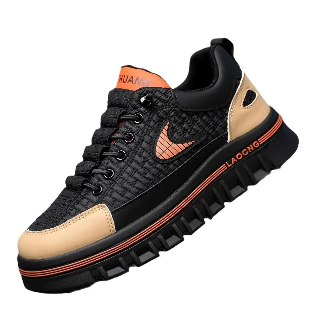 Fashion Spring and Autumn paragraph Men Chunky Sneakers Fashion Non-slip Men's Sneakers comfortable Casual Board Shoe