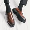 Casual leather shoes new British business pointed inner height increase CM hairstylist Doudou