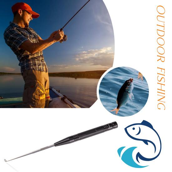 Magnetic Bottom Spiral Design Hook Retractor Anti-skid Handle Tube Storage Detachable Stainless Steel Fish Hook Remover Fishing Equipment
