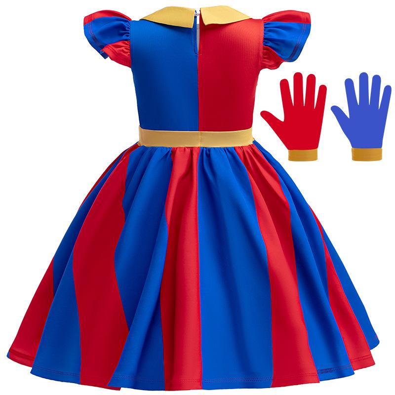 Children'S Dress Cosplay Magic Digital Circus Pamney Halloween Show Clown Costume