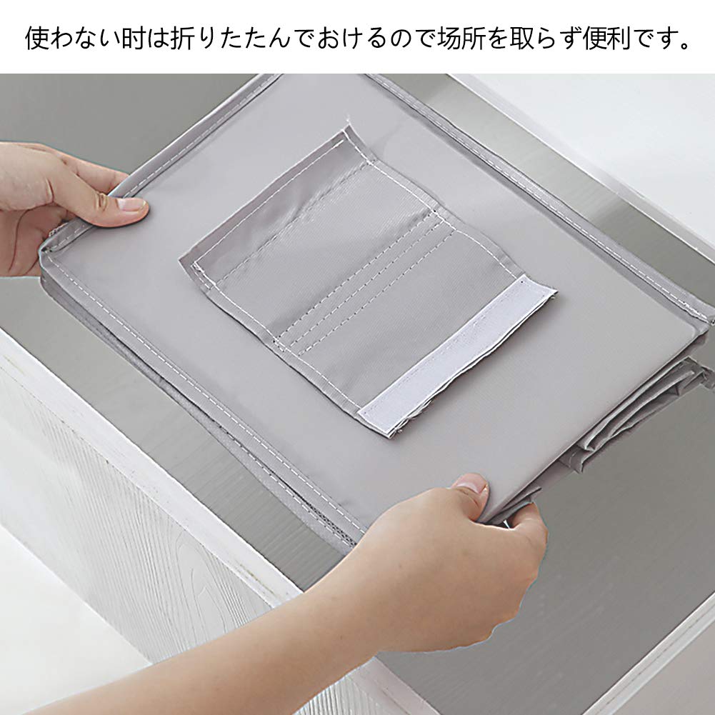 Uciy 3-Tier Hanging Storage Clothes Rack for Towels, Underwear, Bags, and More, Large Capacity with Pockets, Foldable, Gray