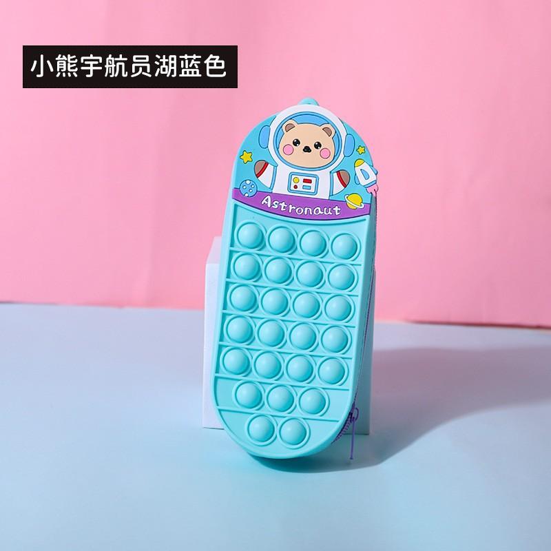 Cartoon Unicorn Pencil Case - Press And Squeeze For Relaxation, Large Capacity Pencil Box, Children's Cute Stationery Bag