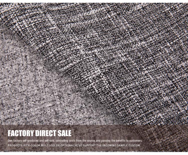 Polyester Cotton Yarn-Dyed Solid Color Linen-Like Fabric Sofa Towel & Tablecloth