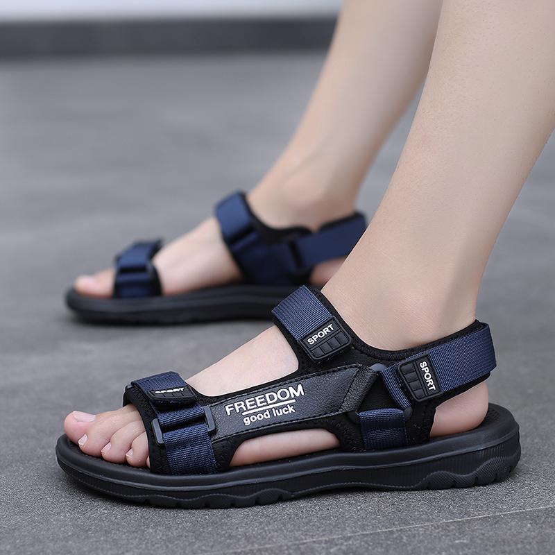 Yaz Yeni Erkek Moda Sandaletleri Erkek Roma Sandaletleri Pu Günlük Sandalet Erkek Ayakkabıları Nefes Alabilir Spor Plaj Ayakkabıları Günlük Sandalet Büyük Beden 38-47