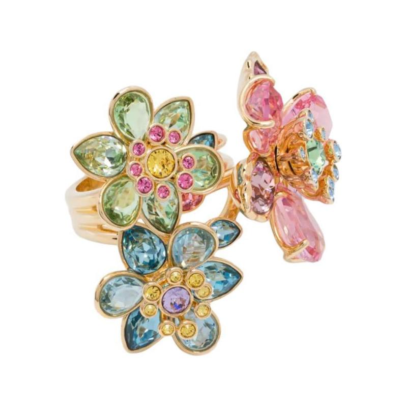Swarovski Floral Metal Gold Plated Crystal