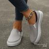 Women's Plus Size Low-Top Slip-On Color Block Flat Shoes