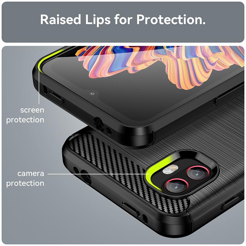 New Armor Carbon Fiber Shockproof Case For Samsung Galaxy Note 8 Note 9 Note 10 Note 20 Ultra X Cover Pro 2 6 7 Silicone Cover