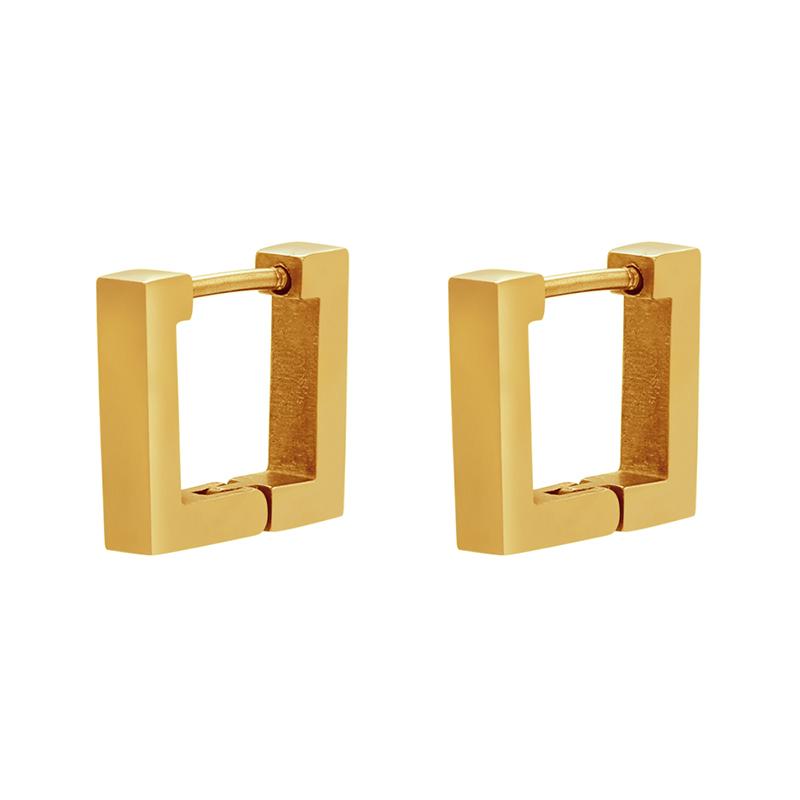 Stainless Steel Earrings Geometric Shapes Triangle/Heart/Rectangle Fade-Resistant Hypoallergenic Nickel-Free Jewelry Earrings