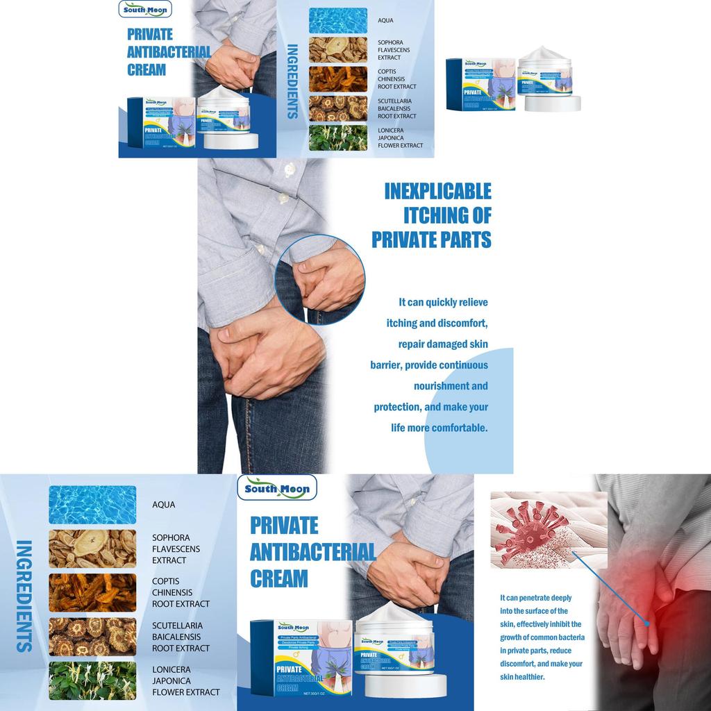 South Moon Men's Anti-itch Cream Soothing Moisturizing Skin Relief For Irritation