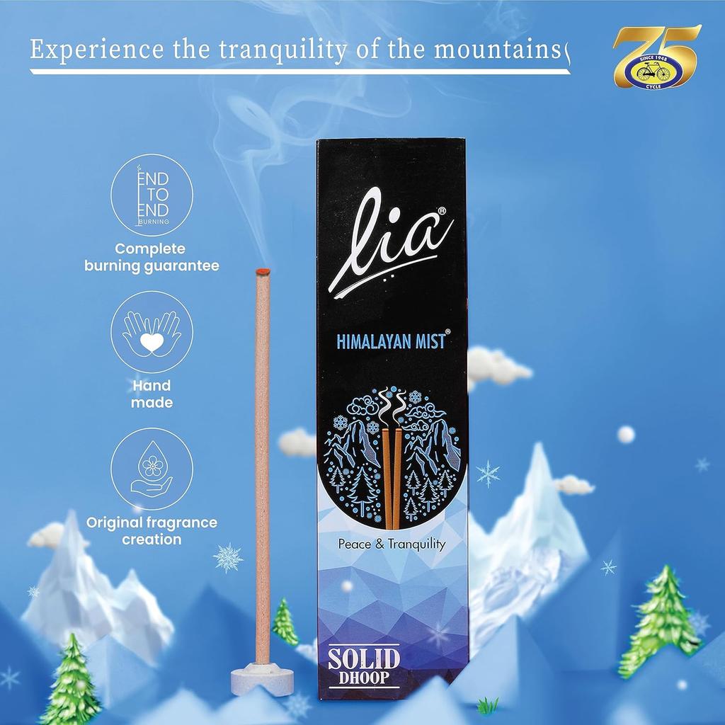 Cycle Pure Lia Bambooless Dhoop Sticks 6 Inch 200 Sticks with Holder for Daily Rituals & Meditation Beautiful Day (2 Pack) & Himalayan Mist (2 Pack)