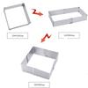 Stainless Steel DIY Cake Cutter Width Adjustable Square Rectangle Shape Mousse Ring Kitchen Baking Cooking Tool Cake Molds
