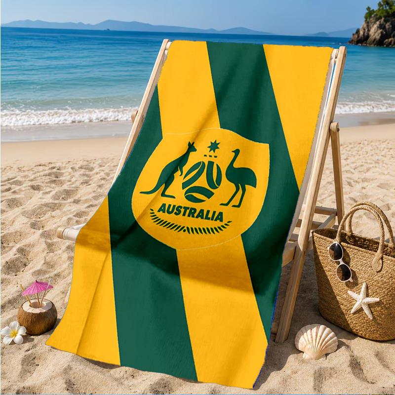 Australia Herb godło Ręcznik plażowy, Szybkoschnący, Łatwy w pielęgnacji, Odpowiedni zarówno do fitnessu, jak i na wakacje na plaży, Niezbędny sportowy