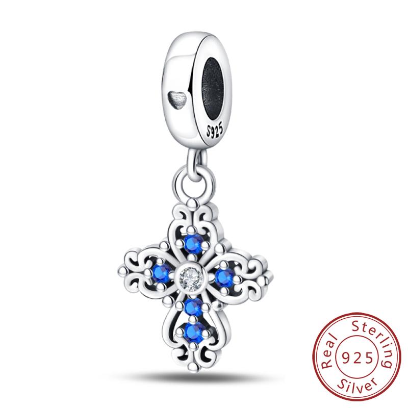 Original Copper Charm Beads Classic Cross Bible Guardian Angel Charms Pendants For Bracelet Diy Birthday Jewelry