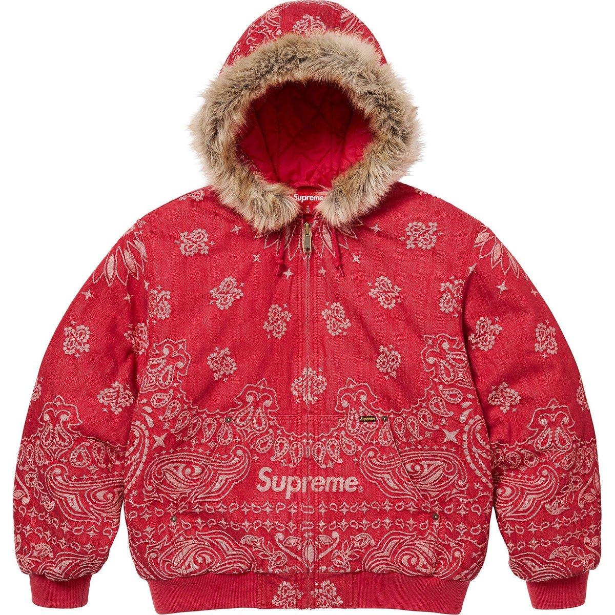 Supreme bandana-jacquard denim jacket SUP-SS25-052 L