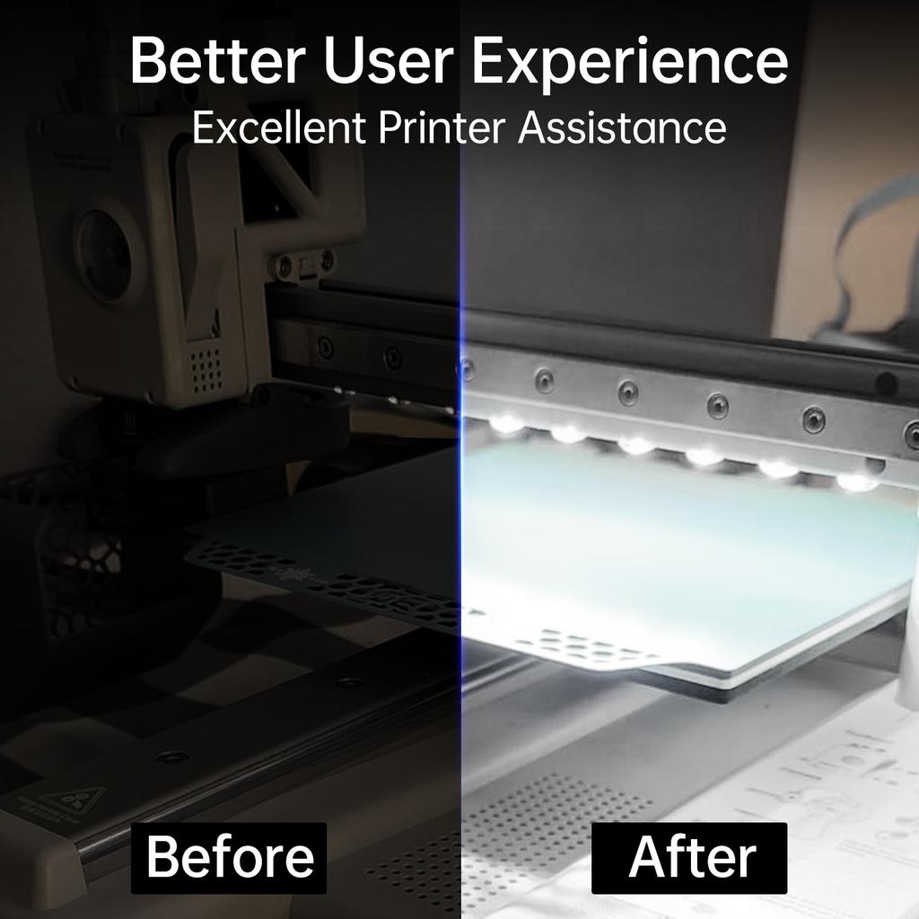 190mm Efficient Even Lighting Customizable Length LED Strip for Bambu-Lab A1 Mini 6500K Easy Installation