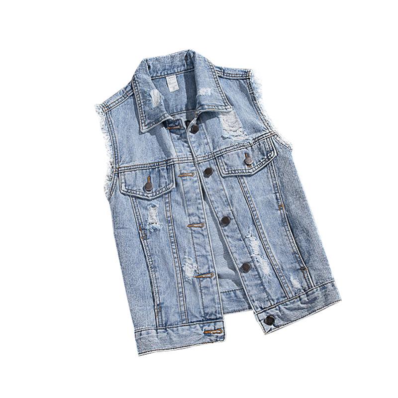 Cowboy vest for kvinner Vår sommer og høst Casual Vest Trend vest