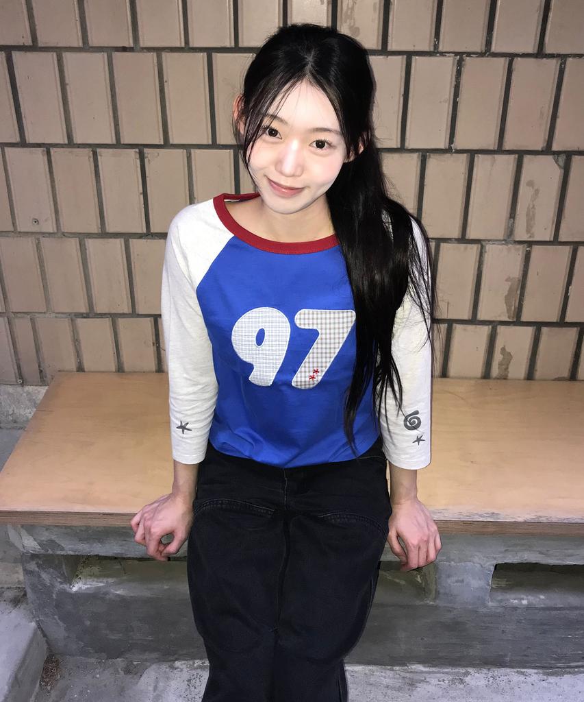 CGP (Women) Raglan Color Block Sleeve T-Shirt - Blue