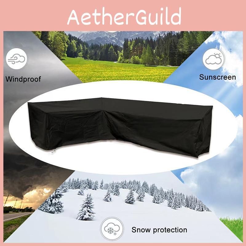 L-förmige, wasserdichte Eckmöbelabdeckung für Gartensofas