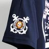 Fuji Uniform Commemorative T-Shirt (47th Destroyer Destroyer Sazanami Type 1 with Cherry Blossoms) - JMSDF Kure Base, Quick-Drying, Short Sleeve, Saza