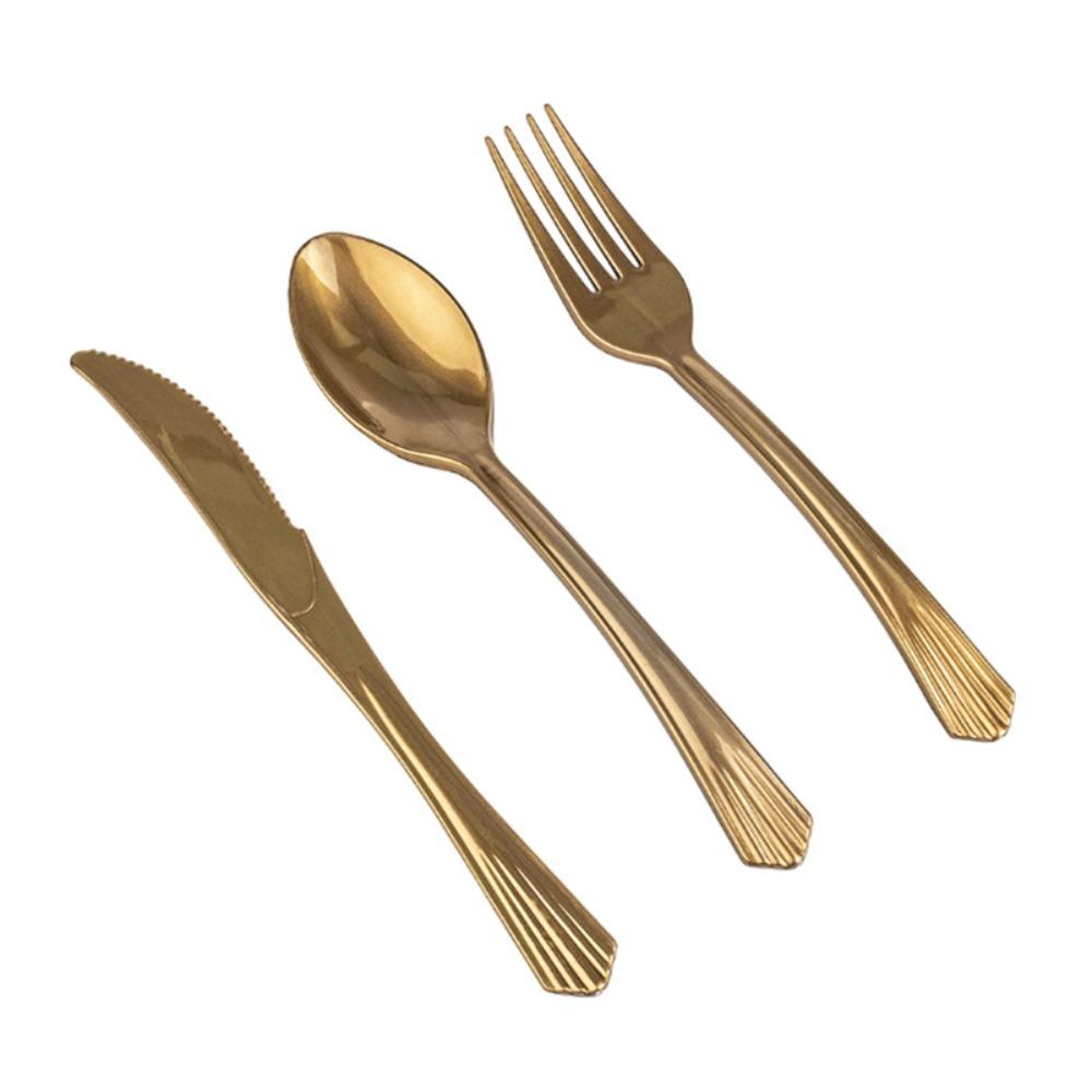 Bronzing Disposable Tableware Serving 10 Paper Plate Convenient Picnic Dinnerware Kids