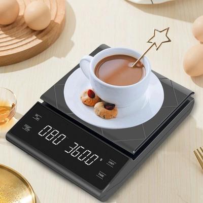 Balance à café numérique à écran LED, chargement USB, antidérapante, électronique avec minuteur, portable, pour cuisine, aliments, ménage