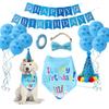 Decorative Dog Birthday Bib and Party Hat Pet Birthday Decorations Set  Birthday Party Supplies