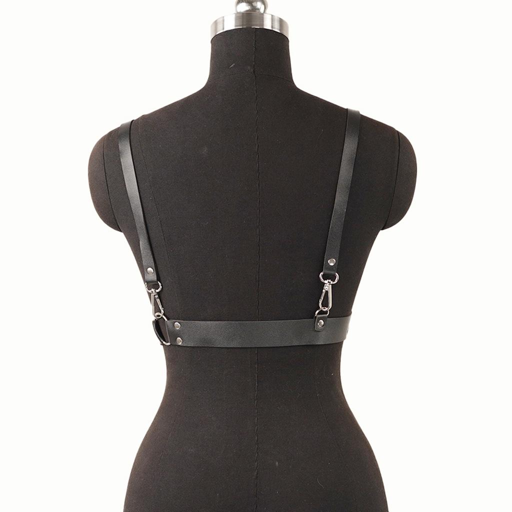 Women Fashion Corset Pu Leather Harness Corsets Waist Belt Decorative Harness Straps Clothing Accessories Suspenders for Women