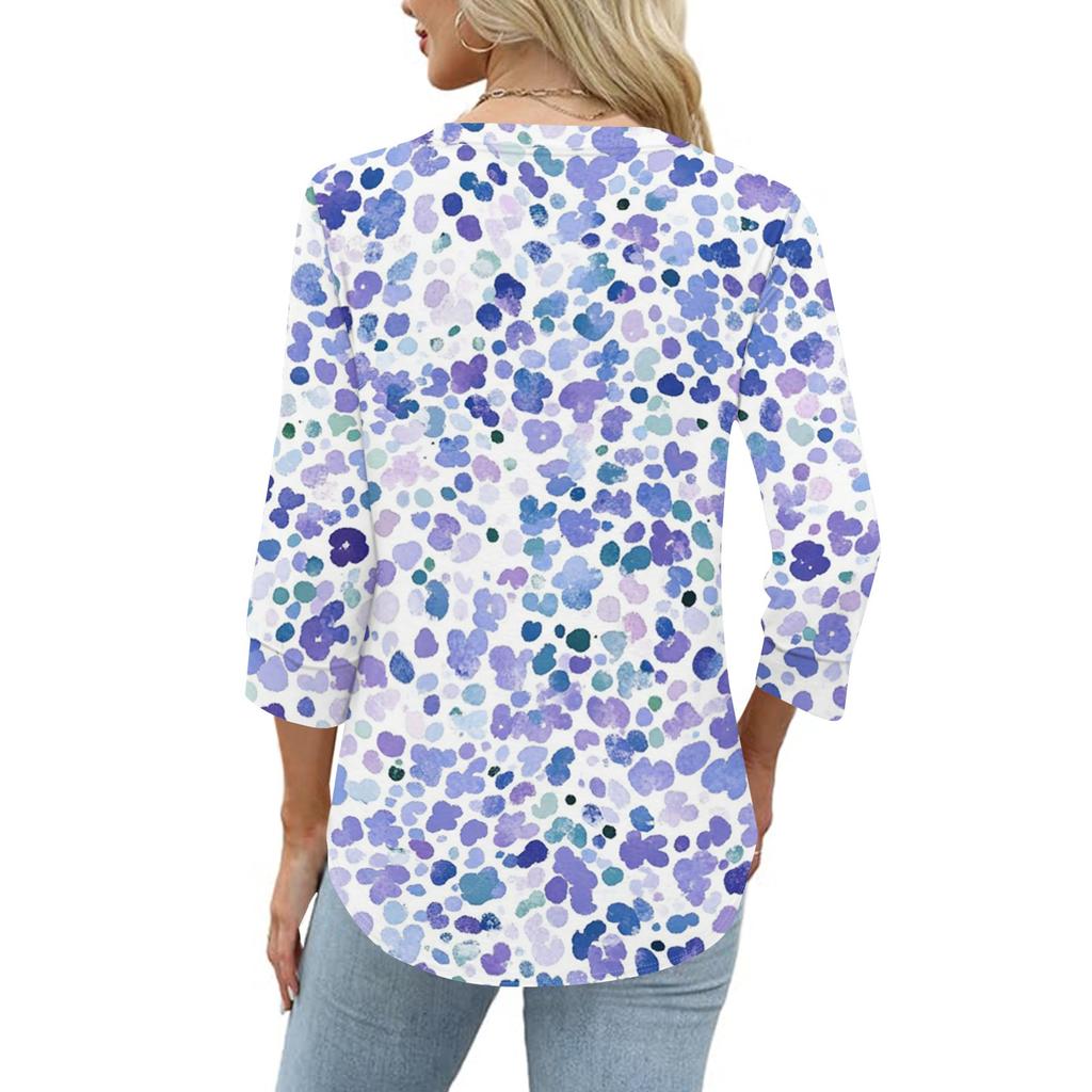 Camisas de Manga 3/4 Heley para Mujer Moda Verano Blusas Ropa para Vacaciones en la Playa