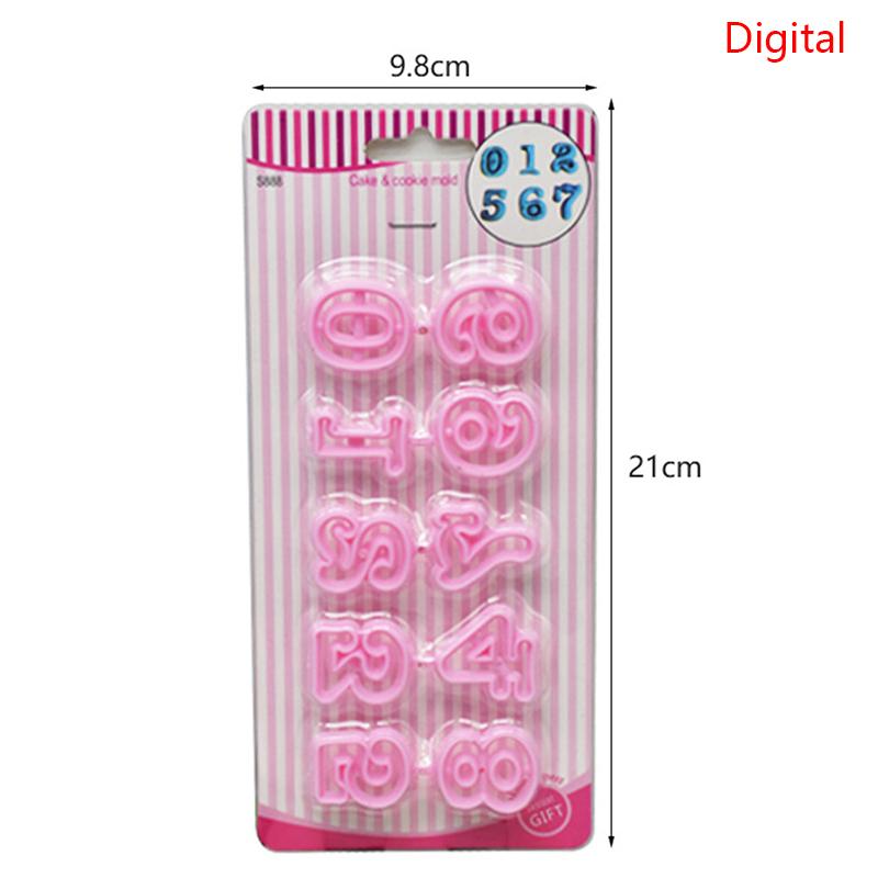 Plastic Cake Mold 26 Letter Number Chocolate Baking Tools Non-stick Silicone Cake Mold Jelly And Candy Mold Mold DIY Baking Tool