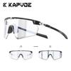 KAPVOE Photochromic Cycling Sunglasses Carbon Fiber Temples Wide Lens Sports Glasses for Running Hiking Road Bike Men Women2