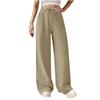Women's Summer Elastic Waist Color Cotton And Linen Loose Trousers