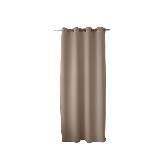Blackout Curtain - Natural - 140 X 240 Cm - Plain - Eyelets - Synthetic