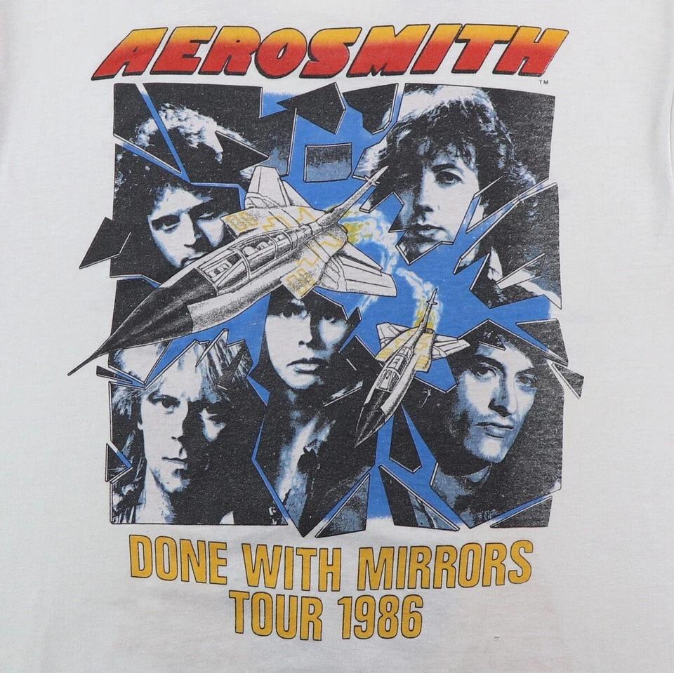 Aerosmith Vintage Done With Mirrors Tour Shirt Classic White Unisex S-4XL 2XL