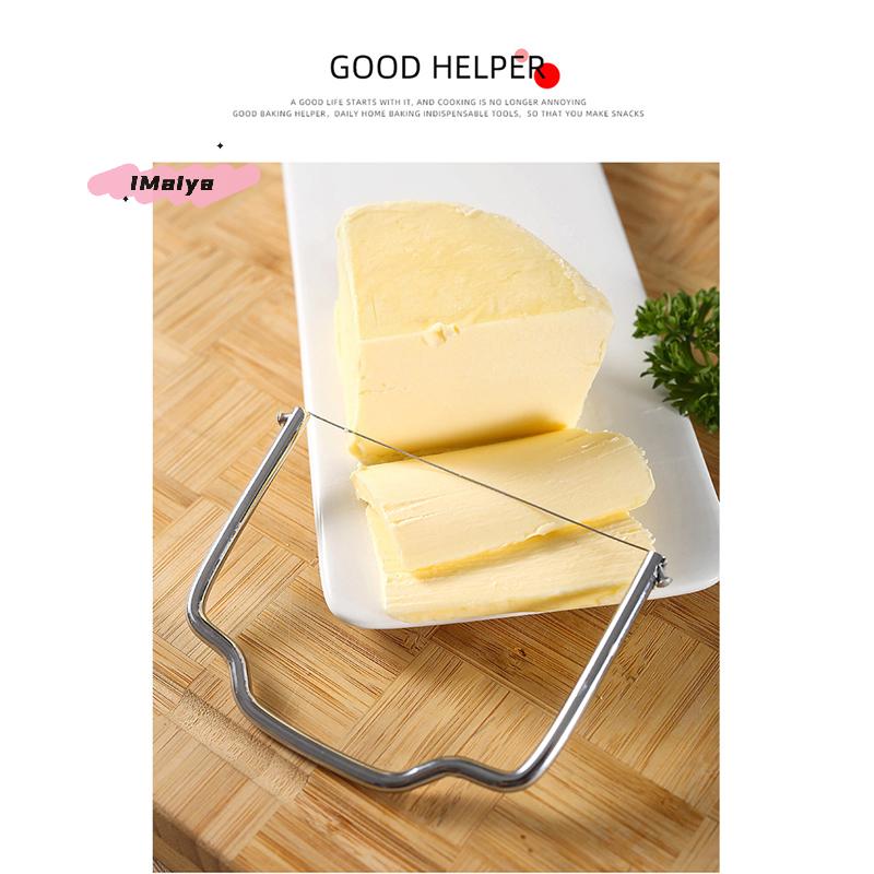 M-1PC Butter Wire Slicer Steel Handheld Butter Cutter Cheese Gadget Wire Kitchen Cutting Supplies Cheese Cutter But