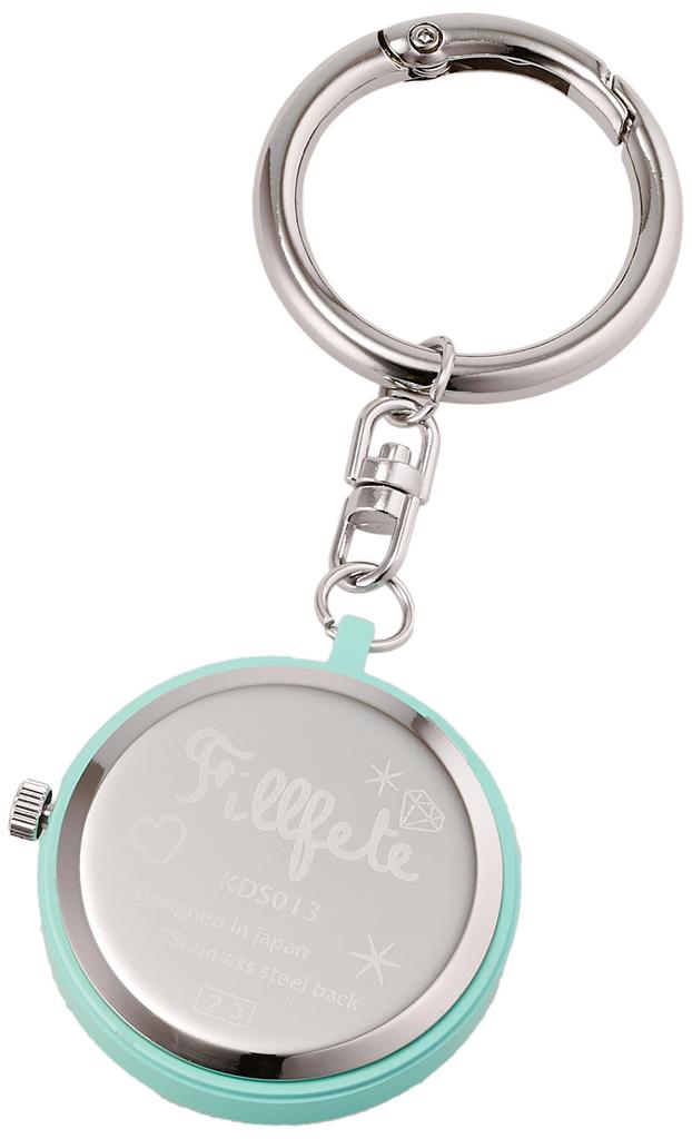 Zegarek kieszonkowy z karabińczykiem Repas Analog Gradient Dial Girls Silver [Fieldwork] KDS013-4