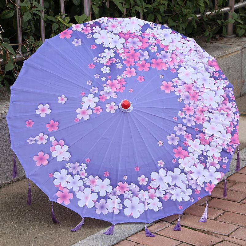 

Масляный бумажный зонт в древнем стиле: Китайский потолочный декор, Модный показ ципао и ханьфу, Реквизит для танцев, Подвесное украшение. 56cm tassel umbrella