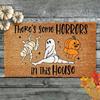 Halloween Doormat Decor Welcome Mat 40x60cm Dancing Pumpkin Skull Crystal Velvet Non Slip Floor Stair Mat Thanksgiving Kitchen