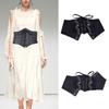 Vintage Elastic Wide Waist Bands Belt Bandage Waist Belt Rivet Imitation Leathers Waist Belt Corset Cinchs Waistband