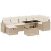 VidaXL Garden Lounge Set with Cushions 8 Pcs Beige Braided Resin 3274828