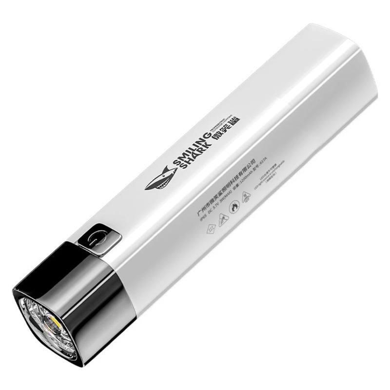High Brightness Flashlight USB Charging Ultra Bright LED Torch 3 Gears Camping Flashlight Power Bank for Outdoor Hiking Fishing