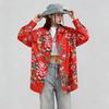 Women's Retro Floral Chinese Trend Long Sleeve Shirt - Spring/Autumn Fashion Versatile Top
