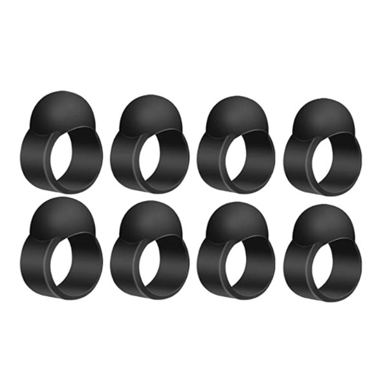 8pcs Steel Tongue Drum Playing Accessory Percussion Musical Instruments Accessories Steel Tongue Drum Finger Cot чёрный