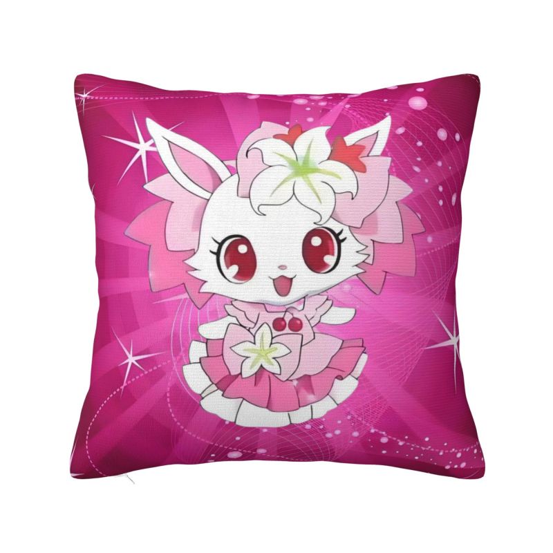 Custom Nordic Sanrio Jewelpet Anime Cushion Cover for Sofa Polyester Cartoon Kawaii Pillow Case Living Room Decoration
