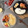 Deshangyuan Disposable Black Round Divided Meal Prep Containers