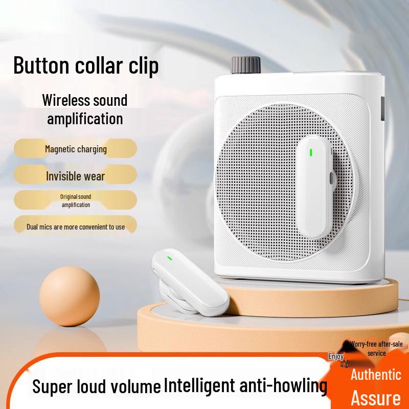 Compact Bluetooth Megaphone with Wireless Mic & Magnetic Mount for Teachers, Guides, and Outdoor Use